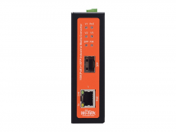 Медиаконвертер промышленный Wi-Tek WI-PS302GF-I с PoE, 1000-Base-T/1000Base-FX с SFP-портом