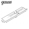 Шинопровод встраиваемый Gauss, черный (с адаптером питания и заглушкой), 1 метр
