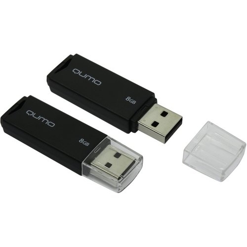 Накопитель Qumo Tropic QM8GUD-TRP-Black USB2.0 Flash Drive 8Gb (RTL)