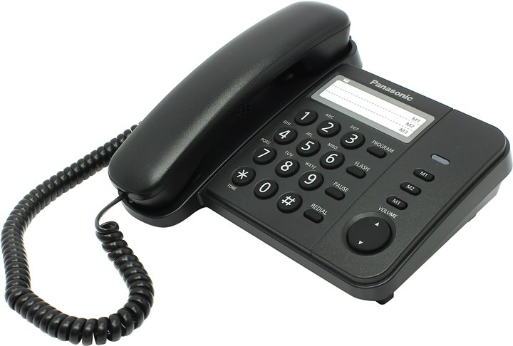 Проводной телефон PANASONIC KX-TS2352RUB, черный