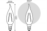 Лампа Gauss Black Filament Свеча на ветру Е14, 11 Вт, 810ЛМ, 2700К - 10 штук