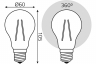 Лампа Gauss Filament Груша А60 Е27, 12 Вт, 1200ЛМ, 2700К - 4 штуки