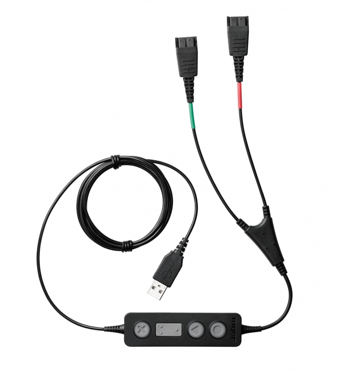 Jabra Link 265 Шнур для обучения Supervisor Y-шнур, USB на 2xQD, модуль управления и mute на шнуре