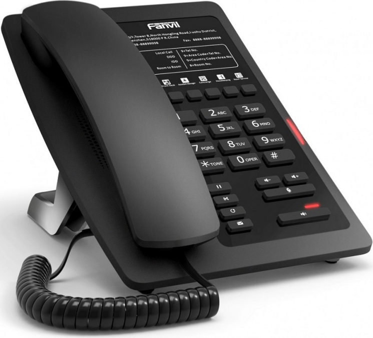 IP телефон Fanvil H3 отельный, черный, без экрана, PoE, с б/п