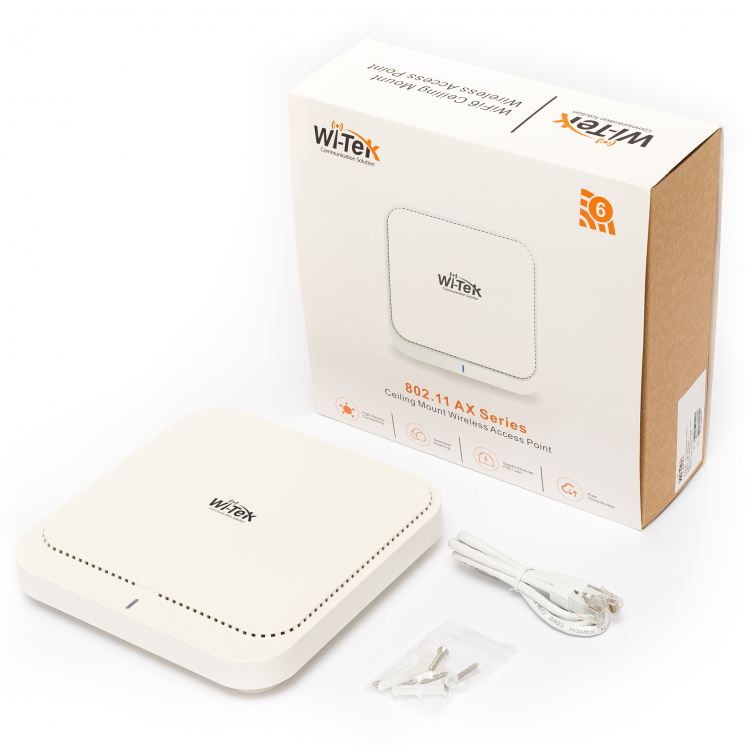 Двухдиапазонная точка доступа Wi-Tek WI-AP218AX c поддержкой PoE, Wi-Fi 6 (802.11AX)