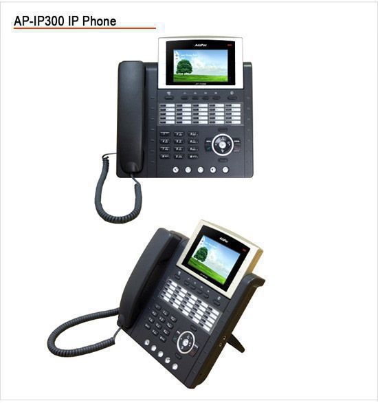 IP300  IP-телефон (H.323, SIP), 2x10/100 Mbps, быстрый набор, цветной LCD-дисплей 4,3"*