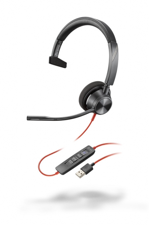 BlackWire 3310-M USB-A - проводная гарнитура для ПК с шумоподавлением (моно, USB-A, MS Teams)