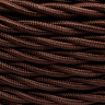 Ретро витой провод BIRONI 2х1,5, коричневый (глянец), 50 метров